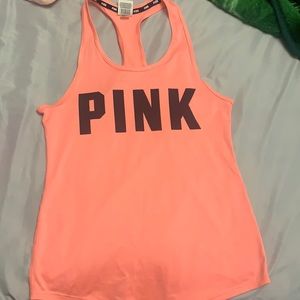 PINK logo athletic tank top